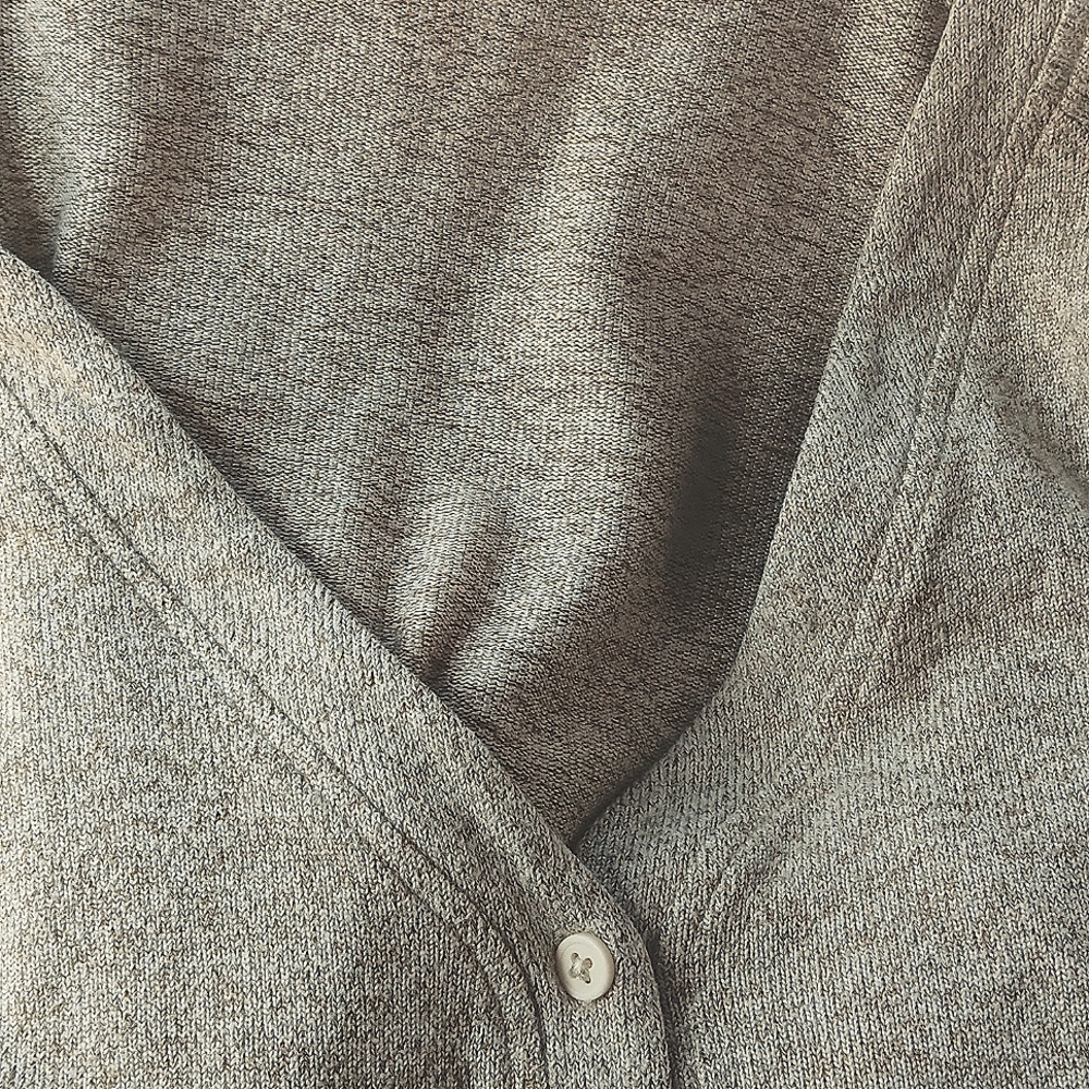 Columbia Oatmeal/Beige V Neck Cardigan Sweater 3X